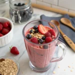 Fresh Berry Smoothie with Strawberries, Blueberries, and Bananas